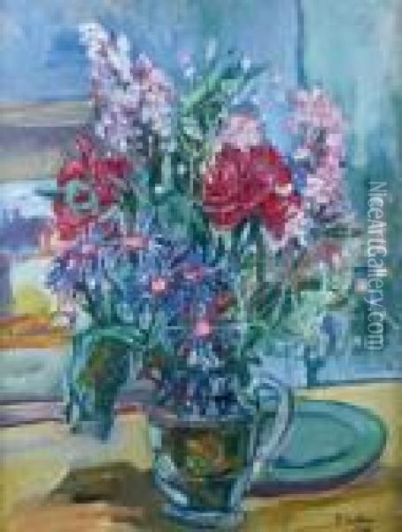 Vase De Fleurs Oil Painting - Henri Epstein