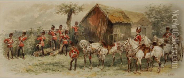 2nd Dragoons (royal Scots Greys) Oil Painting - Orlando Norie