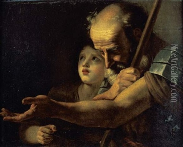 Belisaire Oil Painting - Jacques-Louis David
