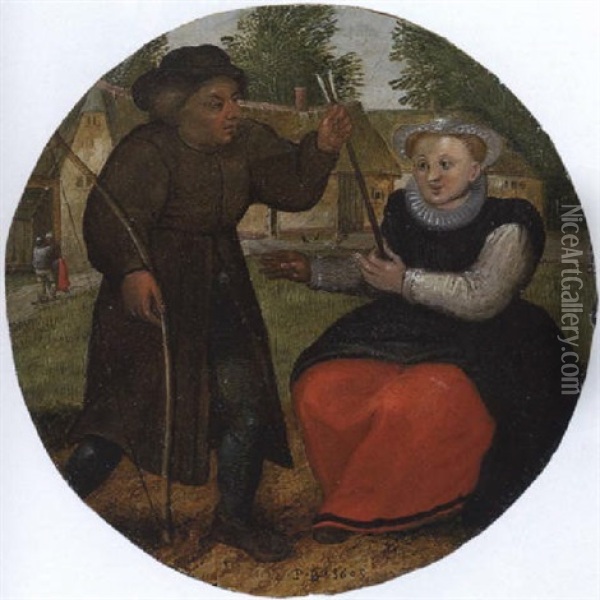 Das Paar Mit Pfeil Und Bogen Oil Painting - Pieter Brueghel the Younger
