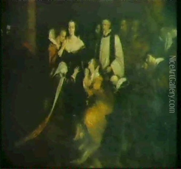 Marie Stuart Avant Son Execution Oil Painting - Georg Cornicelius