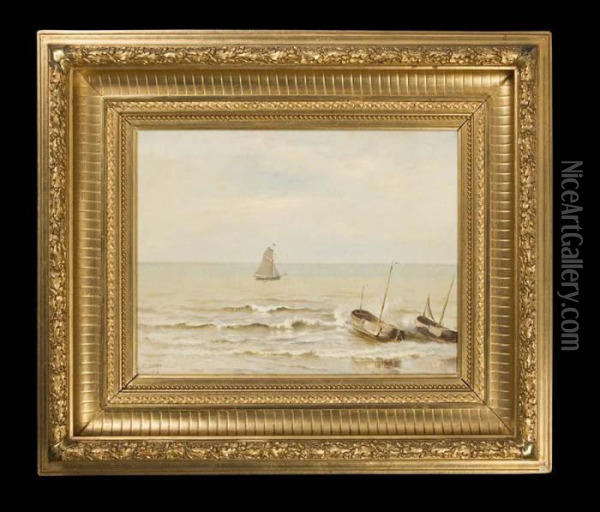 Boote Auf See-blankenberge-belgien Oil Painting - Wilhelm Emil Meyer-Rhodius