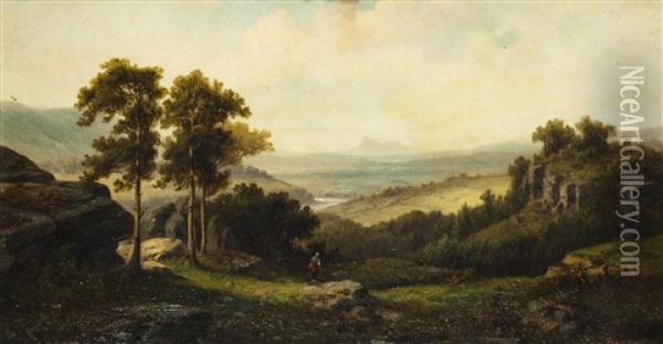 Sommernachmittag In Einer Landschaft Des Isergebirges (kopie Nach Einem Gemalde Von Alois Bubak) Oil Painting - Ludvik Bartak