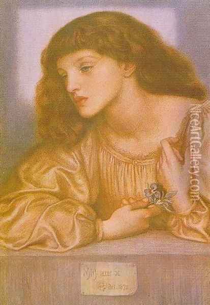 May Morris Oil Painting - Dante Gabriel Rossetti