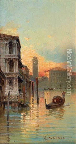 Venedig Oil Painting - Natale Gavagnin