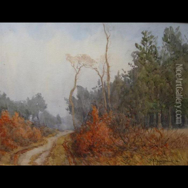 Autumn Landscape Oil Painting - Georges Chavignaud