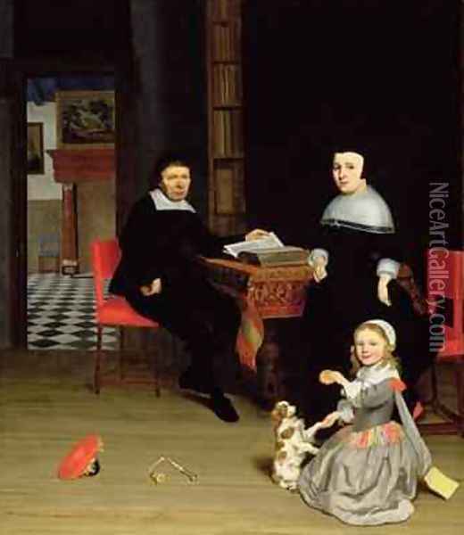 Portrait of a Family 1663 Oil Painting - Jacob Ochtervelt