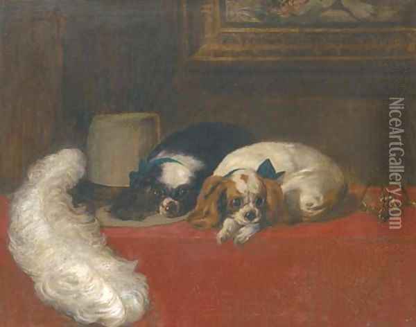 The cavalier's pets 2 Oil Painting - Sir Edwin Henry Landseer