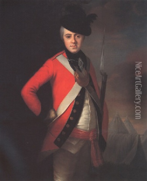 Portrait Of Lieutenant Colonel Thomas Dowdeswell Oil Painting - Joseph B. Blackburn