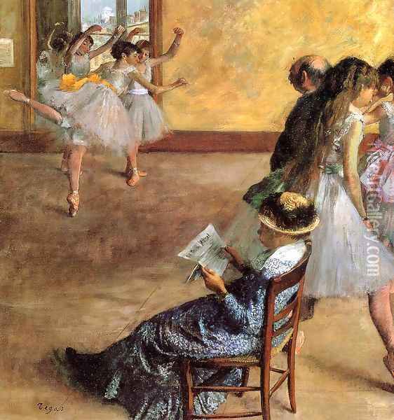 Ballet Class The 1881 Oil Painting - Edgar Degas