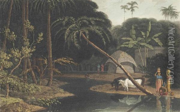 A Picturesque Voyage To India Oil Painting - Daniell Thomas & William