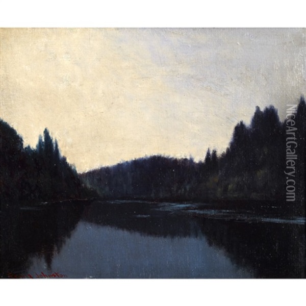 Quiet Dawn Oil Painting - Francis Hans Johnston