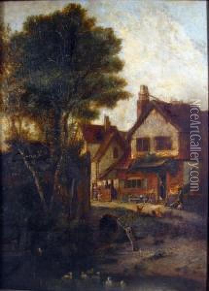 St. Martins Old Houses Oil Painting - John Crome