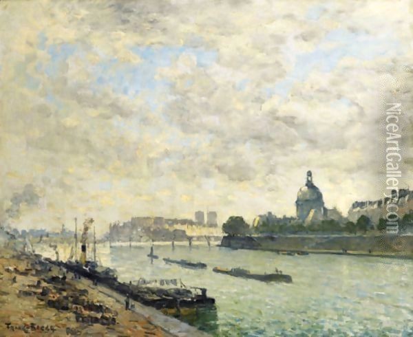 Les Quais De Seine A Paris Oil Painting - Frank Myers Boggs