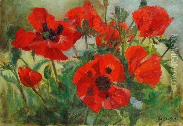 Les Coquelicots Oil Painting - Georges Binet