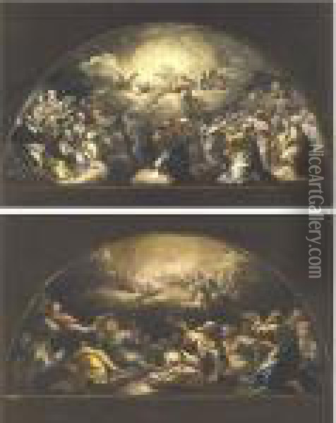 A Scene From The Apocalypse: The Adoration Of The Lamb Oil Painting - Luca Giordano