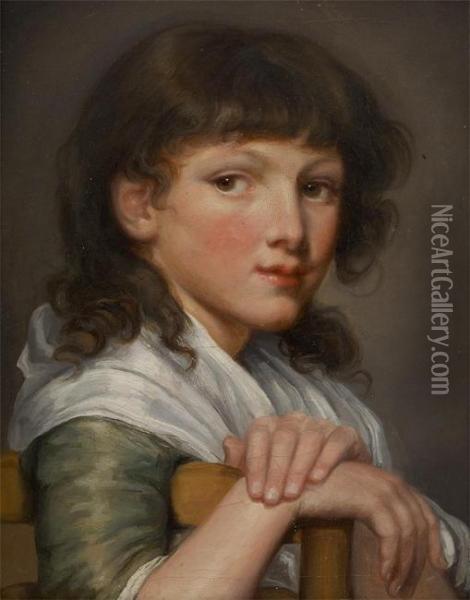 La Jeune Fille Assise Oil Painting - Jean Baptiste Greuze