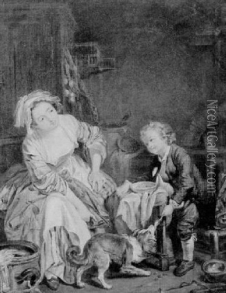 Das Verwohnte Kind Oil Painting - Jean Baptiste Greuze