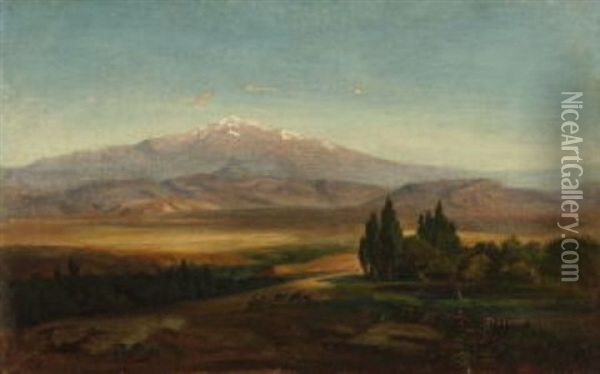 Antilibanon Oil Painting - August Loeffler