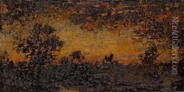 Twilight Landscape Oil Painting - Ralph Albert Blakelock