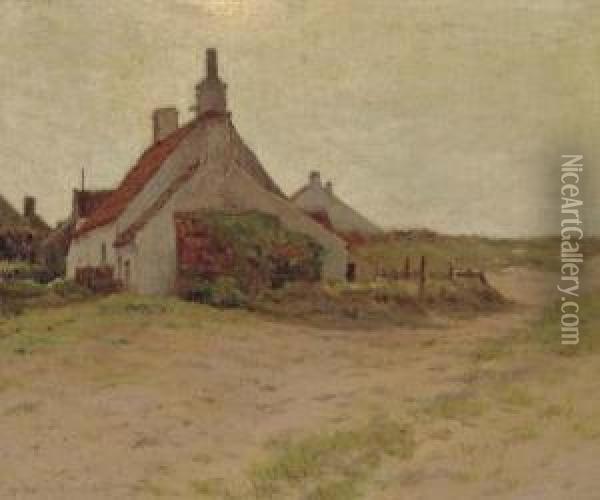 House On Sand Oil Painting - Charles Warren Eaton