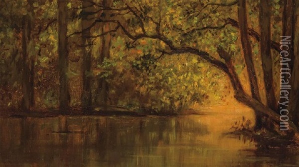 Rainbow Creek Florida Oil Painting - William Morris Hunt