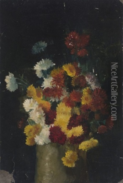 Floral Still Life Oil Painting - Benjamin Champney