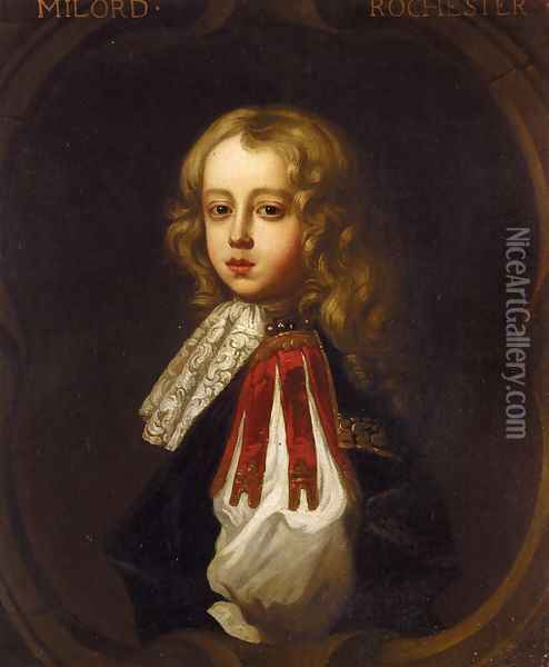 Portrait of Charles, Lord Wilmot, Son of Henry, Earl of Rechester, when a Child Oil Painting - Thomas Hawker
