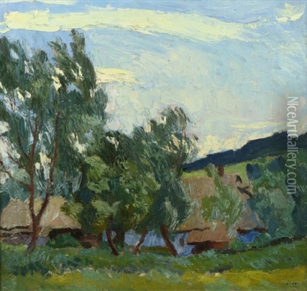 La Chaumiere Oil Painting - Stanislaw Kamocki