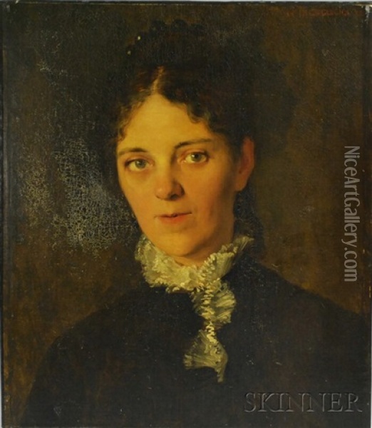 Portrait Of A Woman Oil Painting - Ignaz Marcel Gaugengigl