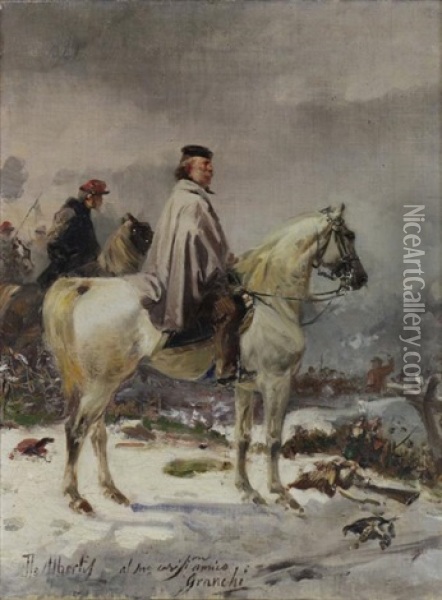 Garibaldi In Dijon Oil Painting - Sebastiano De Albertis