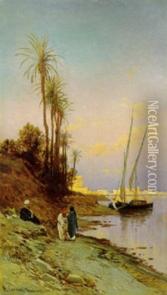 Il Nilo Oil Painting - Hermann David Salomon Corrodi
