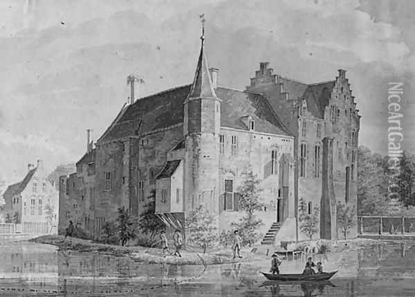 Rijsenburg Castle, near Utrecht Oil Painting - Dutch School