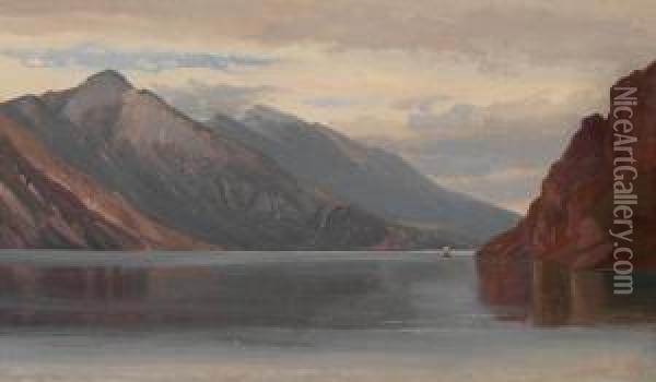 Zugeschrieben - Gardasee Oil Painting - Johann-Hermann Carmiencke