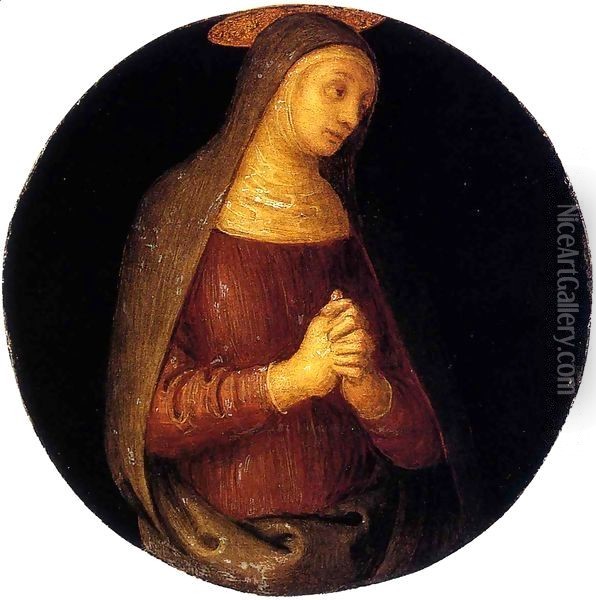 Mourning Virgin Oil Painting - Pietro Vannucci Perugino