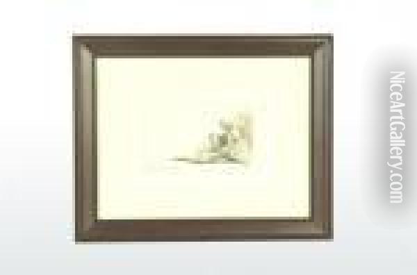 Hombre Desnudo Sentado En El Suelo Oil Painting - Rembrandt Van Rijn