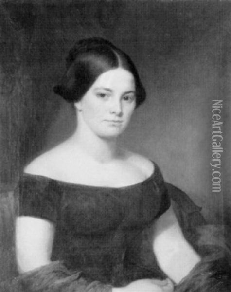 Portrait Of Mrs. Warren Oil Painting - George Peter Alexander Healy
