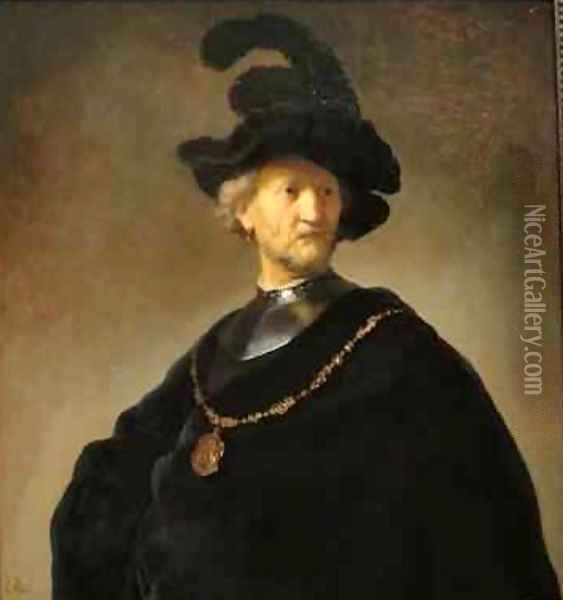Old Man with a Gold Chain Oil Painting - Rembrandt Van Rijn