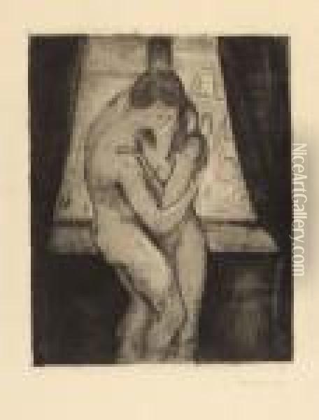 Der Kuss Oil Painting - Edvard Munch