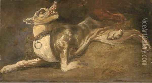 A hound a fragment Oil Painting - Frans Snyders
