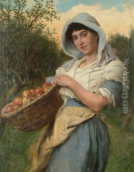 The Apple Tree's Rich Bounty Oil Painting - Jules Bastien-Lepage