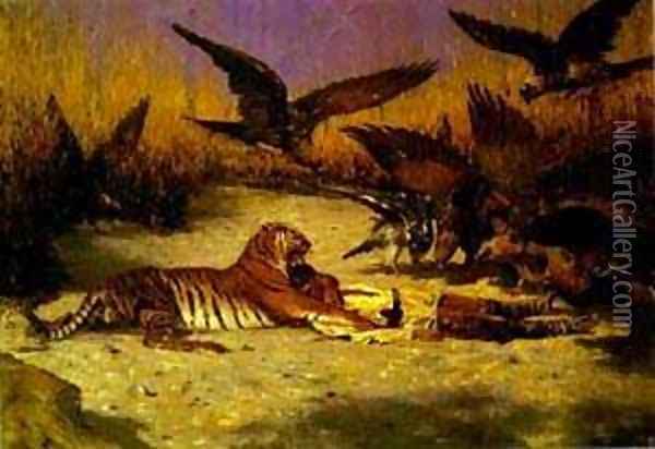 Cannibal 1870s-1880s Oil Painting - Vasili Vasilyevich Vereshchagin