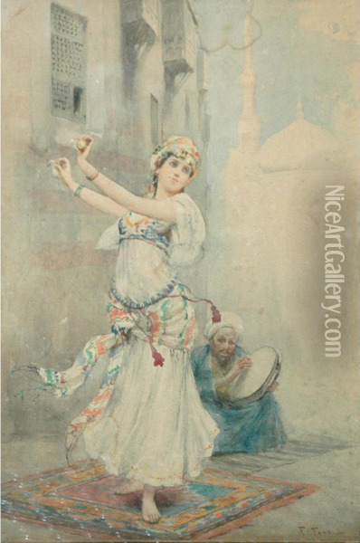 Dancer, Istanbul Oil Painting - Fabbio Fabbi