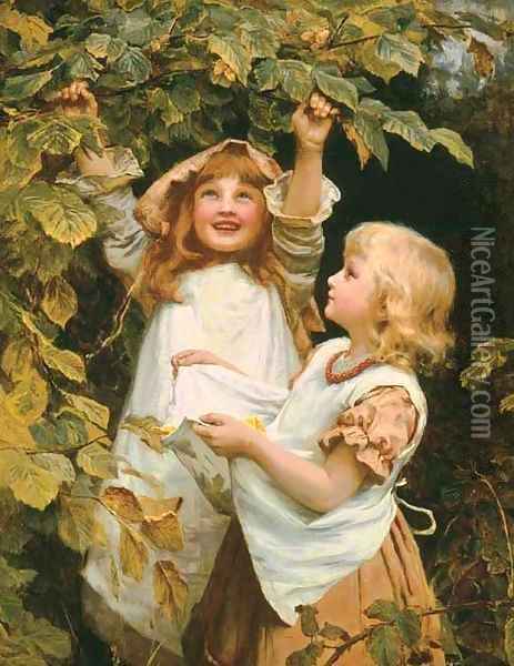 Nutting Oil Painting - Frederick Morgan