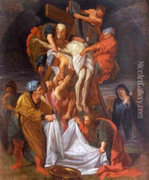 La Descente De Croix Oil Painting - Jean-baptiste Jouvenet