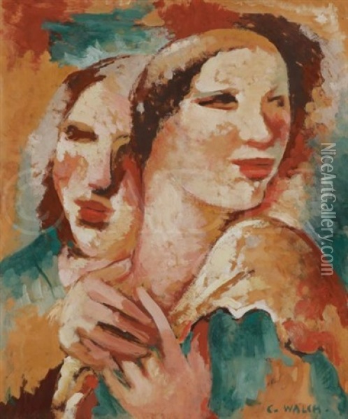 Deux Femmes Oil Painting - Charles Walch