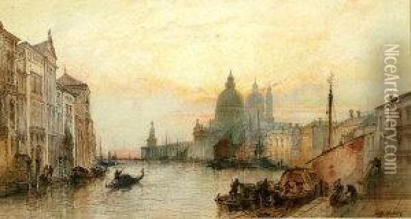 View Of The Grand Canal, Venice Oil Painting - Paul Marny