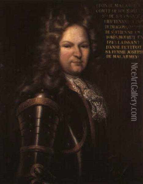Portrait De Leon De Malarmey, Comte De Roussillon Oil Painting - Hyacinthe Rigaud