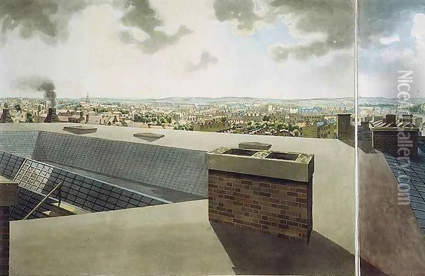 Panoramic view of London 4 Oil Painting - Robert Barker