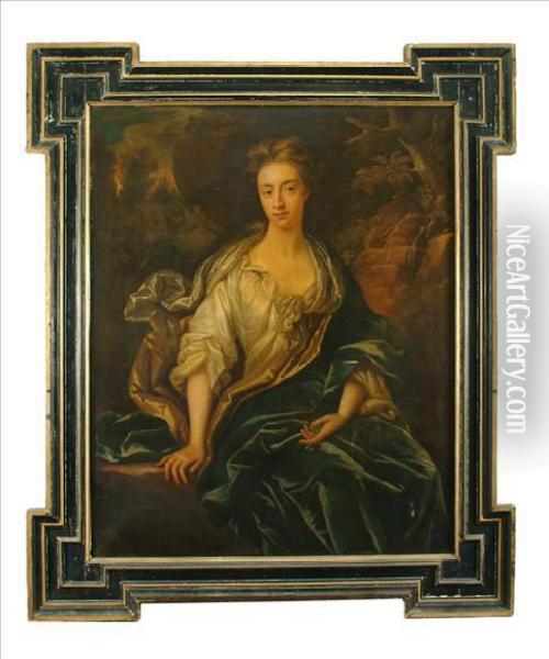 Portrait Of Alady Oil Painting - Sir Godfrey Kneller